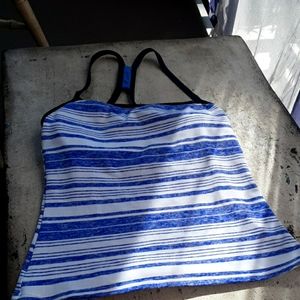 Purple and White Women's Nike Swim Top